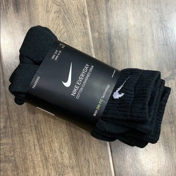 NIKE EVERYDAY COTTON CUSHIONED CREW wmns 3 pairs SOCKS set - Picture 10 of 12